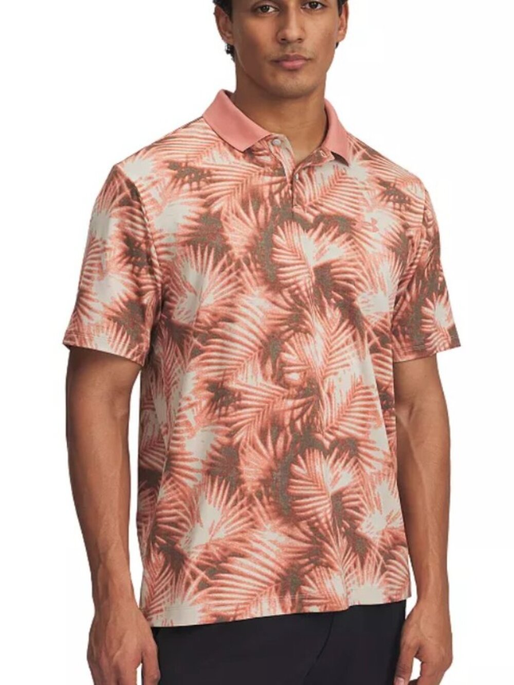 NWT Under Armour GOLF Polo UA Performance 3.0 Printed Short Sleeve UPF 40 SMALL